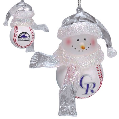 Buy Colorado Rockies MLB Home Run Snowman Ornament (3) by Scottish Christmas