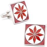 Silver Plated Crimson Spotlight Cufflinks