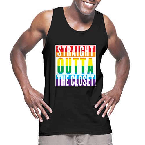 Mens Straight Outta The Closet - Gay Lesbian Pride Tank Top T-shirt
