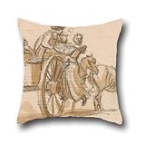 Oil Painting Paul Sandby - A Good-bye Throw Pillow Covers 16 X 16 Inches / 40 By 40 Cm For Outdoor,bedding,gf,teens Girls,couch,bar Seat With 2 Sides