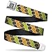 Buckle-Down Seatbelt Belt - Honeycomb Greens/Orange - 1.5