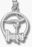 Nebraska Cornhuskers Huskers Gymnast Pendant - Sterling Silver Jewelry