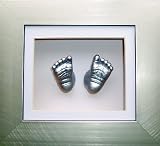 from Anika-Baby Baby Casting Kit with 6x5 brushed Silver effect 3D Box Display Frame / Silver Metallic Paint (Model 208.WHT.S)