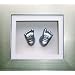 BabyRice Baby Casting Kit with 6x5" brushed Silver effect 3D Box Display Frame / Silver Metallic Paint by BabyRice
