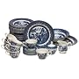 Churchill China Chelsea Blue Willow 45-Piece Dinnerware Set, Service for 8