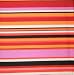 Contemporary decorative throw pillow - cotton, red, orange, black, white stripes