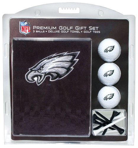 NFL Philadelphia Eagles Embroidered Golf Towel (3 Golf Balls/12 Tee Gift Set)