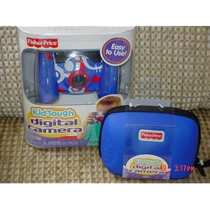Fisher Price Kid Tough Blue Digital Camera + Bonus Blue Case Set