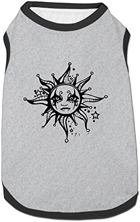 Tribal Sun Tattoo Pet Clothes Dog Dress T-shirt Large Ash