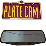 Complete License Plate Camera Kit with 4 Strap-on Rear-view LCD Monitor