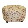 Willow Round Ottoman - Eggplant