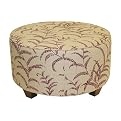 Willow Round Ottoman - Eggplant