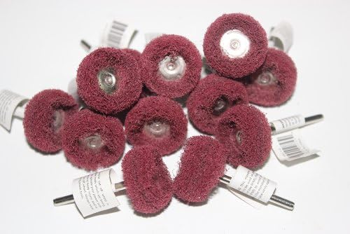 12PC Polishing/Buffing Wheel - Abrasive, 240 Grit, 1inch RED Color