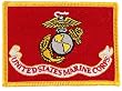 US Marine Corps Embroidered Patch USMC Banner Flag Military Iron-On Emblem