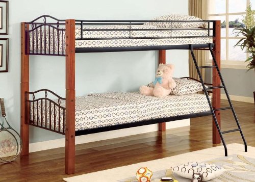 Black Metal/Dark Oak Twin Coaster Furniture