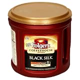 Folgers Black Silk Ground Coffee, Coffeehouse Series, 31.5-Ounce Canisters (Pack of 3)