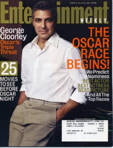 Entertainment Weekly January 20, 2006 George Clooney, Oscar Race, Jennifer Aniston, Stephen King, Jason Lee/My Name Is Earl, Rosanne Cash