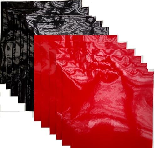 MI Vinyl Color Pack - Black, Red 10-pack - 5 of each color adhesive vinyl sheets glossy - 12x12 outdoor quality