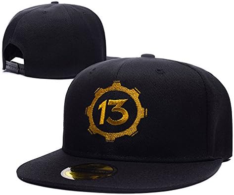 ANDREYD Vault 13 Logo Adjustable Snapback Embroidery Hats Caps - Black/Gold