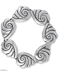 Sterling silver link bracelet, Voices from the Sea
