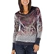 Xhilaration&reg; Juniors Scoopneck Sublimatin Knit Top - Black/ Grey Print