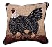 Mr. Rooster Chicken & Baby Chicks Warren Kimble Throw Pillow 17" x 17"