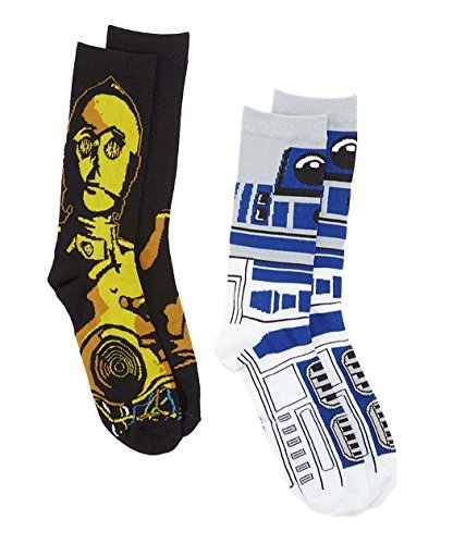 Star Wars R2-D2 C-3PO 2 Pair Pack Crew Socks