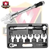Professional-Grade 1/2 Interchangeable Spanner Torque Wrench Set - 11-60 Ft-Lb