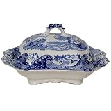 Spode Blue Italian 12-Inch Covered Vegetable Dish
