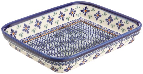 Bunzlauer Polish Pottery 1-Quart Rectangular Baker, DU60 Design