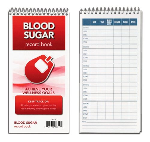 TOPS Blood Sugar Readings Record Book, 4 x 8 Inches, 70 Sheets,
