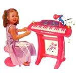 Kids Authority - 37 keys Pink Piano/Keyboard set with Microphone and stand/Chair