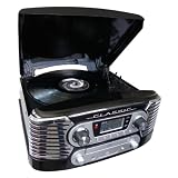 TOURNE DISQUE RADIO USB CD MP3 ENCODEUR NOIR