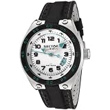 Sector - R3251177045 - Sk-Eight - Montre Homme - Quartz Analogique - Cadran Blanc - Bracelet en Tissue Noir
