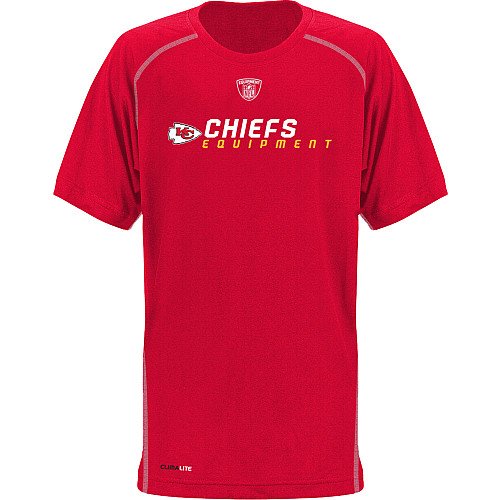 Reebok Kansas City Chiefs Youth Sideline Heather Speedwick T-Shirt Small