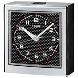 Seiko Bedside Alarm with Quiet Sweep Second Hand - Black Textured Dial