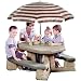 Naturally Playful Picnic Table with Umbrella