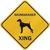 ONLY  WEIMARANER XING  CROSSING SIGN DOG