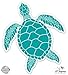 Sea Turtle Teal Cute - 3