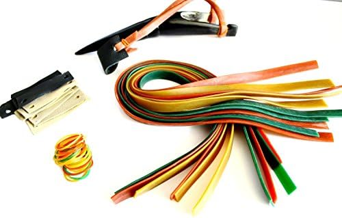 10 PIECE/SET FLAT ELASTIC RUBBER BAND FOR GUN SLINGSHOT CATAPULT TAPERED HUNTING SHOOTING BANDS