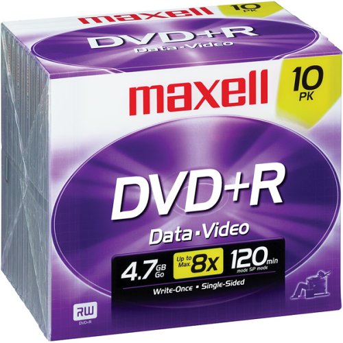 MAXELL DVD+R 4.7GB DVD Recordable Disc ( 10-Pack )