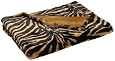 Palladium 50-by-70-Inch Animal Throw, Brown Zebra