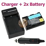 2 Batteries with Charger for Canon LP-E6 Digital SLR Cameras