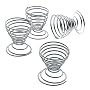 Global Decor 1600 4 Piece Spiral Egg Cup Set (Chrome-Plated)