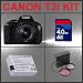 Canon EOS Rebel T3i 18MP Digital Camera with EF-S 18-55mm IS II Lens + 4GB Memory Card + Spare Extended Life Li-Ion Battery + Lens Filter Kit + Accessory Kit