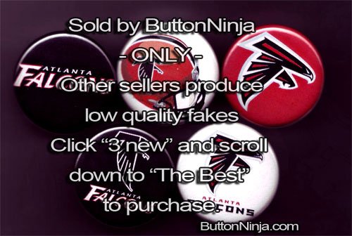 Set of 5 Atlanta Falcons Pins 1.25