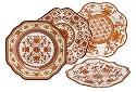 Spode Home Accents Collection 9-Inch Accent Plates, Set of 4 - Indian Red