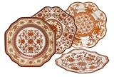 Spode Home Accents Collection 9-Inch Accent Plates, Set of 4 - Indian Red