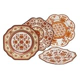 Spode Home Accents Collection 9-Inch Accent Plates, Set of 4 - Indian Red