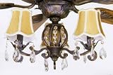 Aged Verde Antoinett 3 Light Kit With Silk Shades